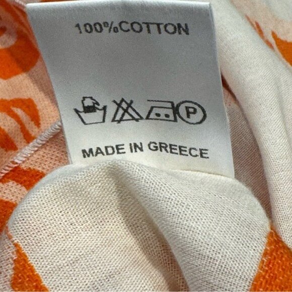 Tuckernuck NEW Kasia Ecru Clio Ruffle Mini Dress in Orange and Ivory Size XS - Picture 9 of 10